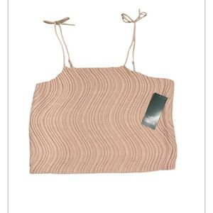 Wild Fable Pink Ribbed crop Camisole size 1X